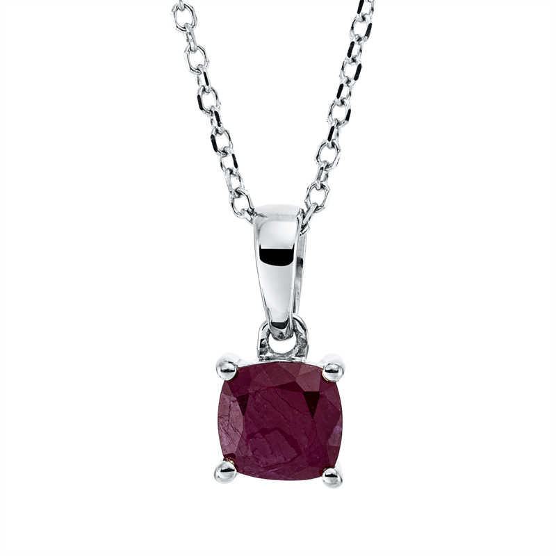 Farbstein Classic Collier Weißgold 18kt
