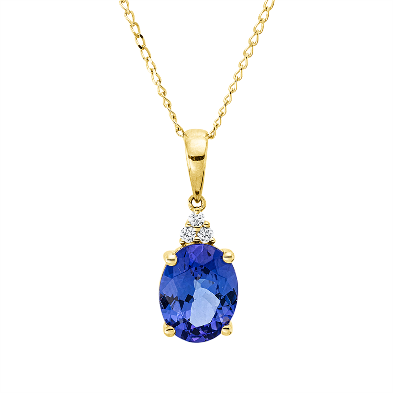 Farbstein Classic Collier Gelbgold 14kt 0,04ct