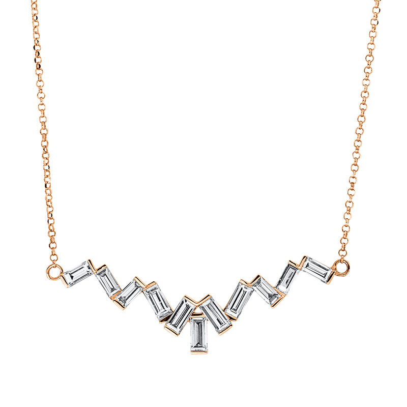Baguette Collier Weißgold 18kt 0,93ct