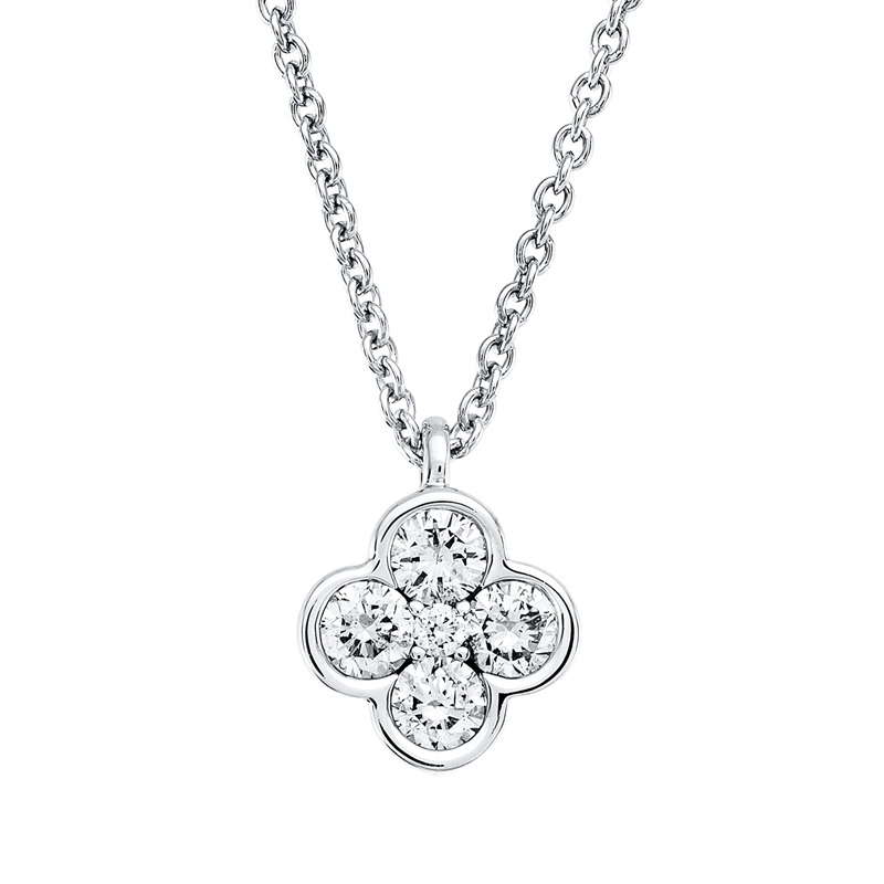 Illusion Classic Collier Weißgold 18kt 0,19ct