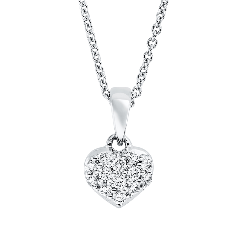 Herz Collier Gelbgold 18kt 0,1ct