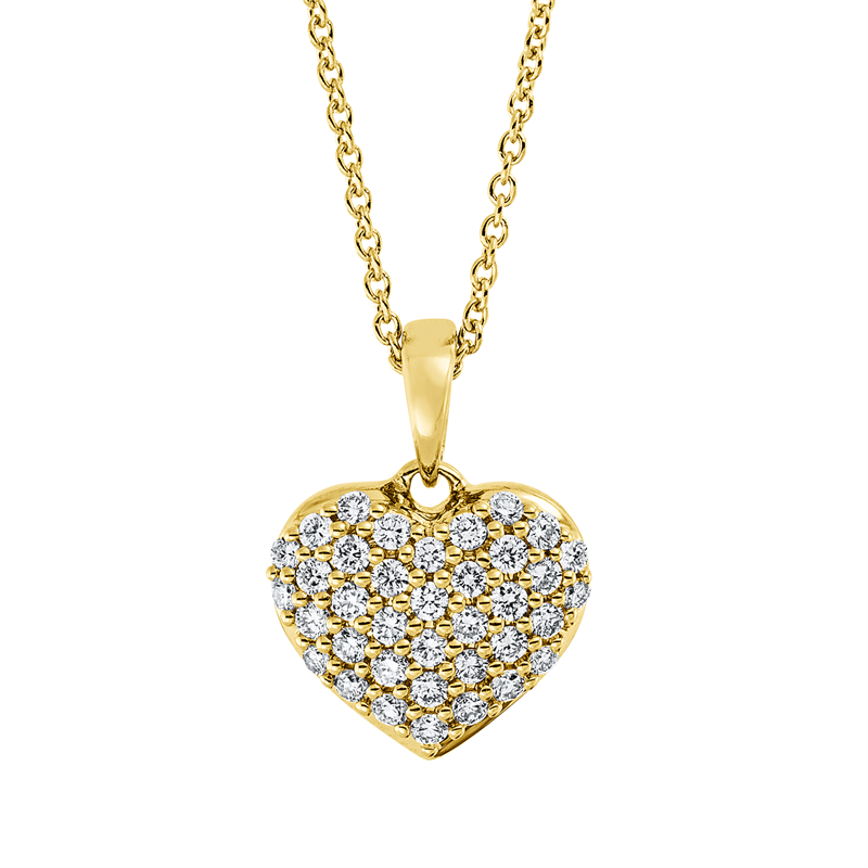 Herz Collier Gelbgold 18kt 0,26ct