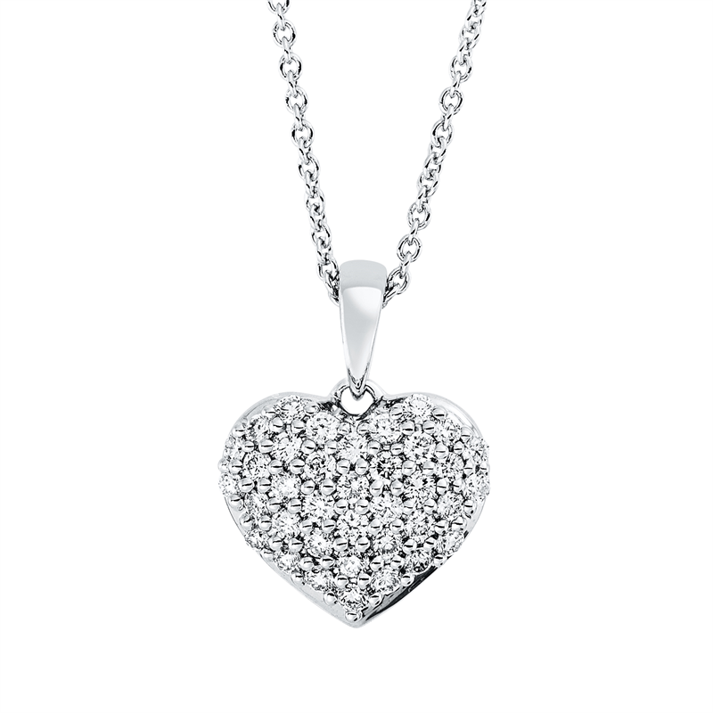 Herz Collier Gelbgold 18kt 0,26ct