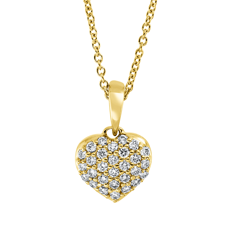Herz Collier Gelbgold 18kt 0,17ct