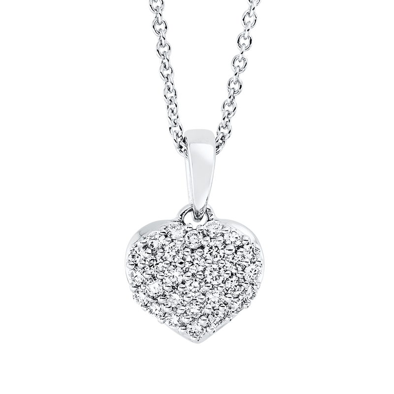 Herz Collier Gelbgold 18kt 0,17ct