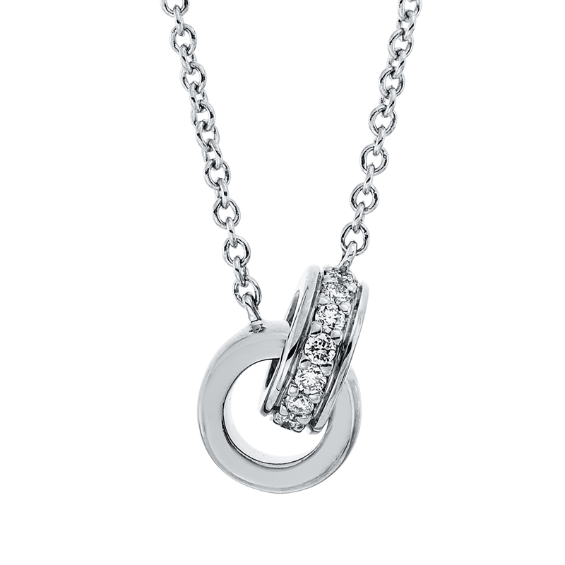 Modern Woman Collier Weißgold 18kt 0,07ct