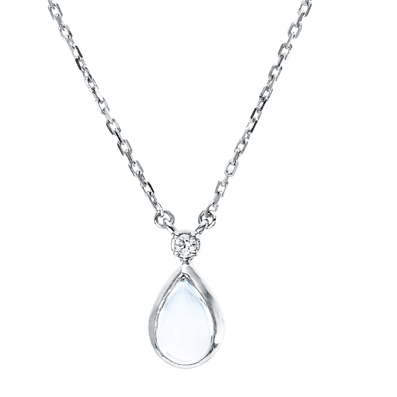 Farbstein Fashion Collier Weißgold 18kt 0,01ct