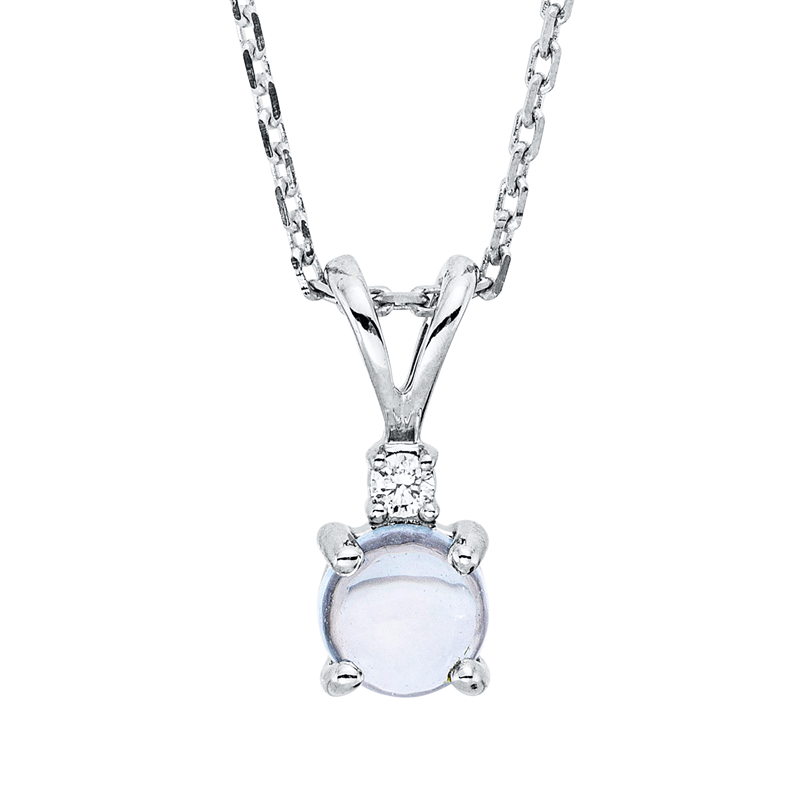 Farbstein Fashion Collier Weißgold 18kt 0,01ct