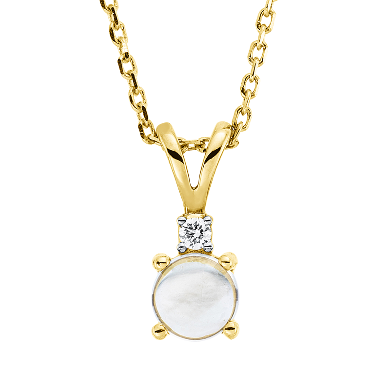 Farbstein Fashion Collier Gelbgold 18kt 0,01ct