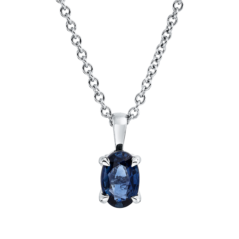 Farbstein Classic Collier Weißgold 18kt