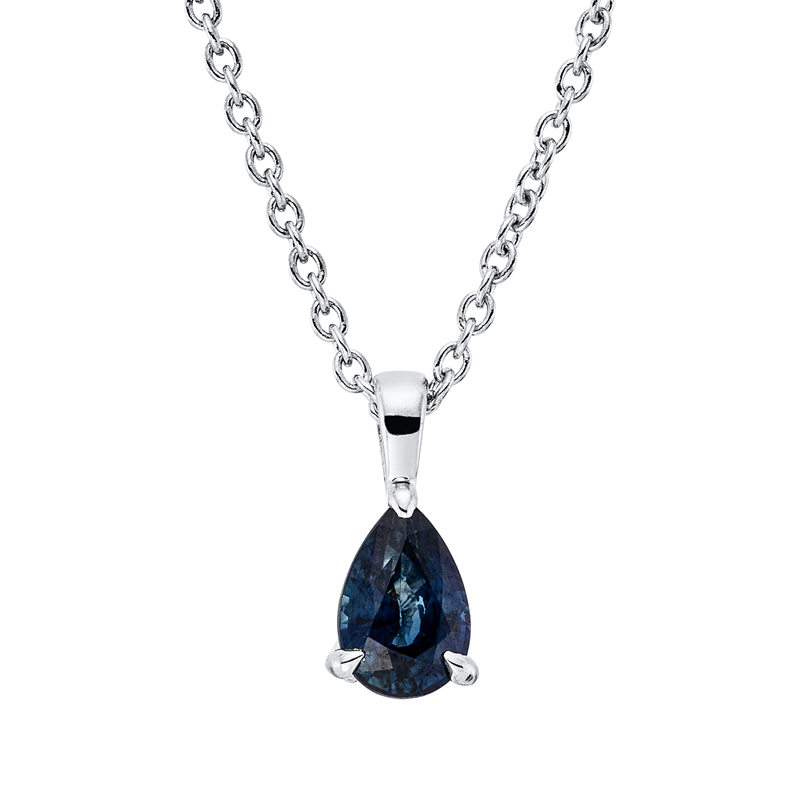 Farbstein Classic Collier Weißgold 18kt