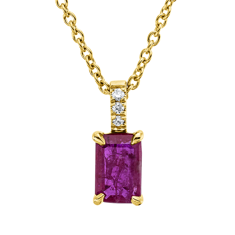 Farbstein Classic Collier Weißgold 18kt 0,02ct