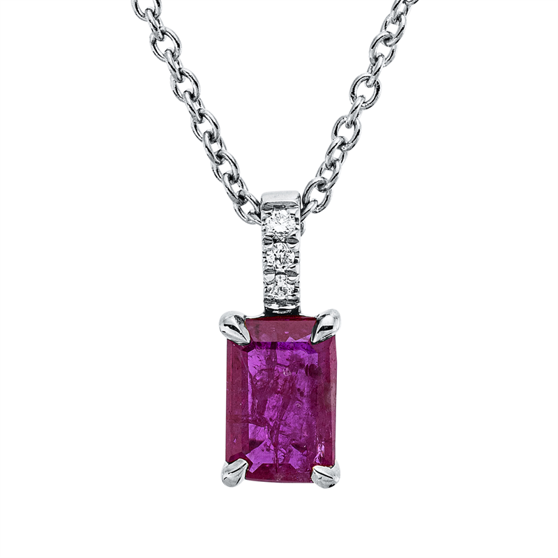 Farbstein Classic Collier Weißgold 18kt 0,02ct