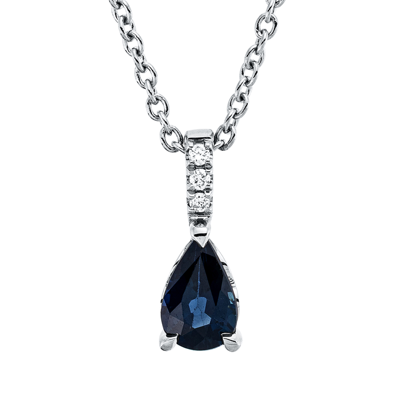 Farbstein Classic Collier Weißgold 18kt 0,02ct