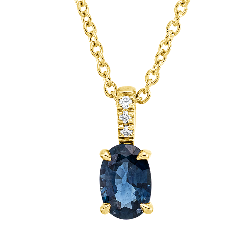 Farbstein Classic Collier Weißgold 18kt 0,02ct