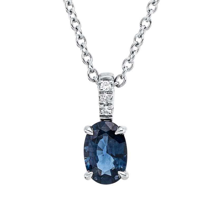 Farbstein Classic Collier Weißgold 18kt 0,02ct