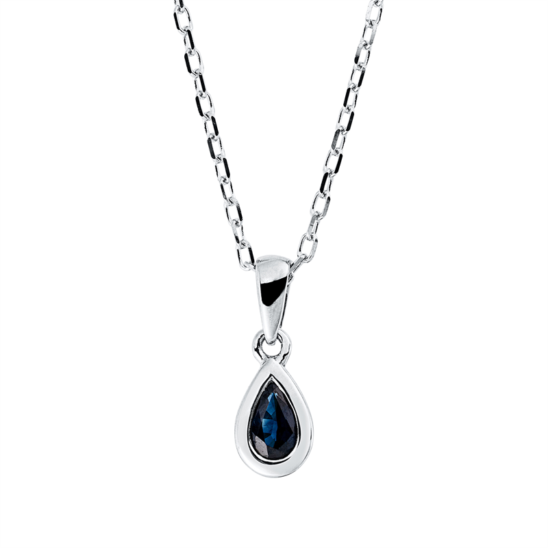 Farbstein Classic Collier Weißgold 18kt