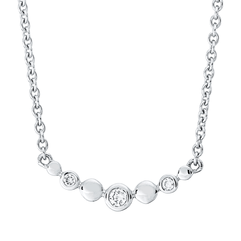Modern Woman Collier Weißgold 18kt 0,06ct