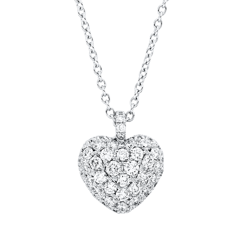 Herz Collier Weißgold 18kt 0,73ct