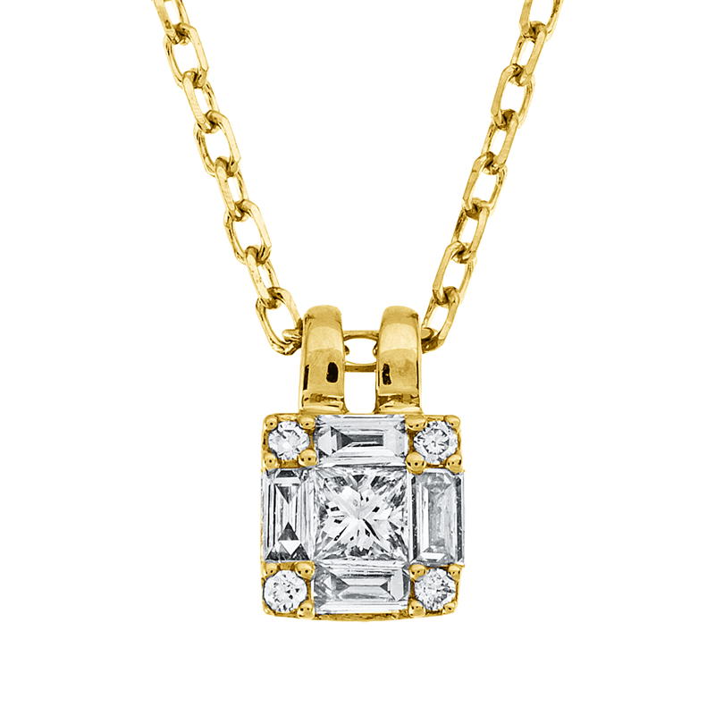 Baguette Collier Gelbgold 18kt 0,19ct