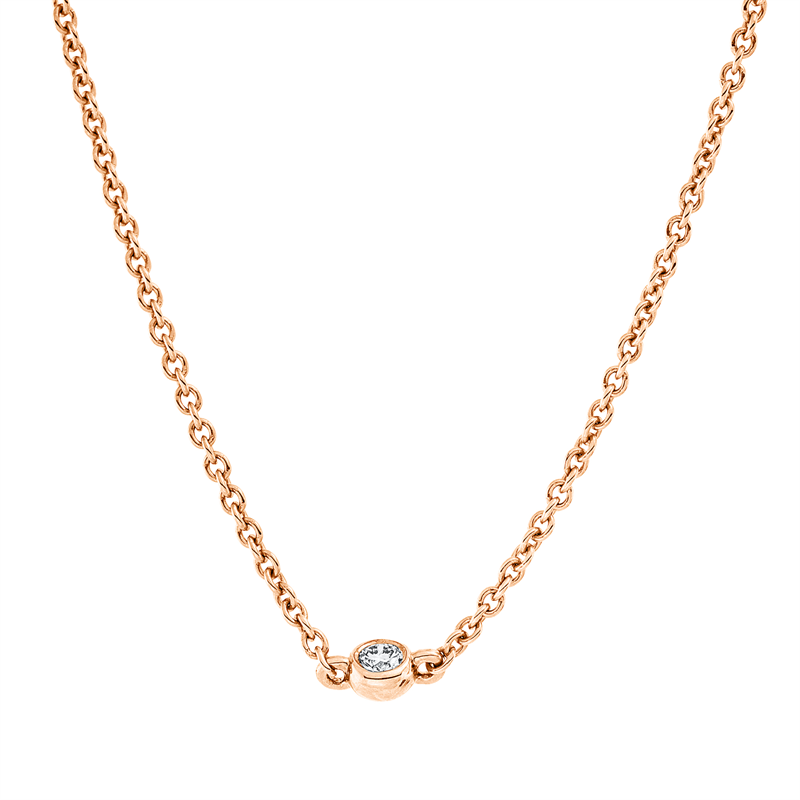 Modern Woman Collier Rotgold 18kt 0,14ct