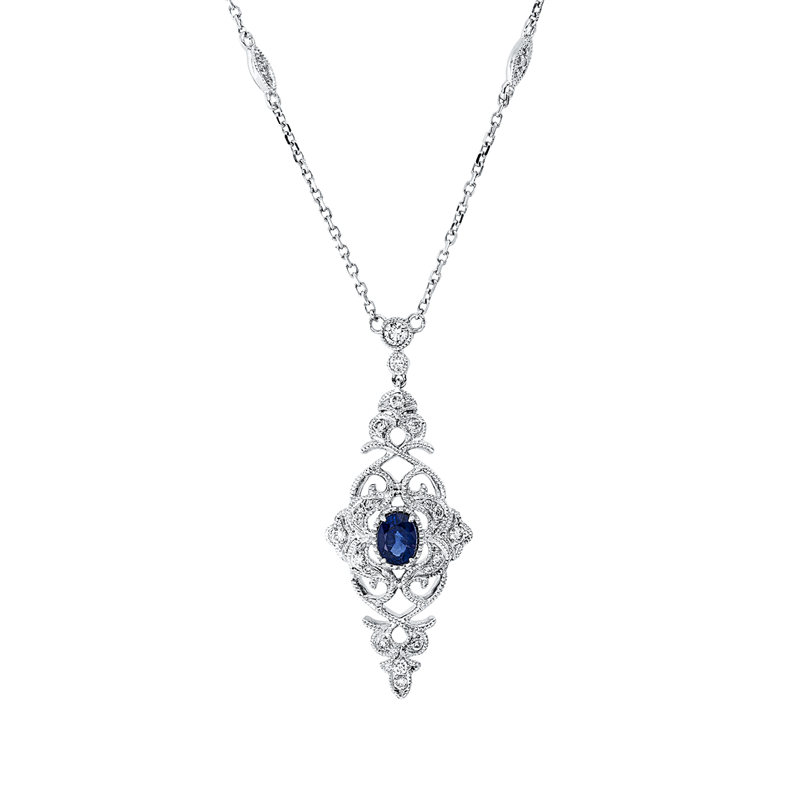 Farbstein Classic Collier Weißgold 18kt 0,2ct