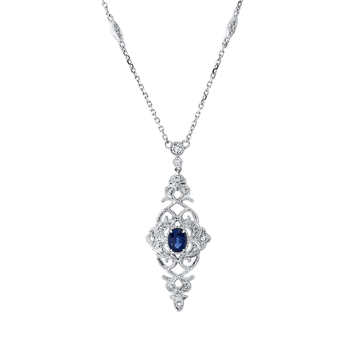 Farbstein Classic Collier Weißgold 18kt Ref-4O171