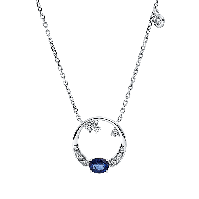 Farbstein Classic Collier Weißgold 18kt Ref-4O175