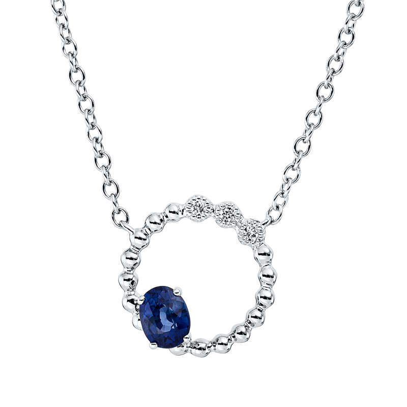 Farbstein Classic Collier Weißgold 18kt Ref-4O177