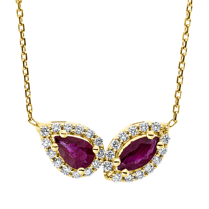 Farbstein Classic Collier Rotgold 18kt 0,27ct