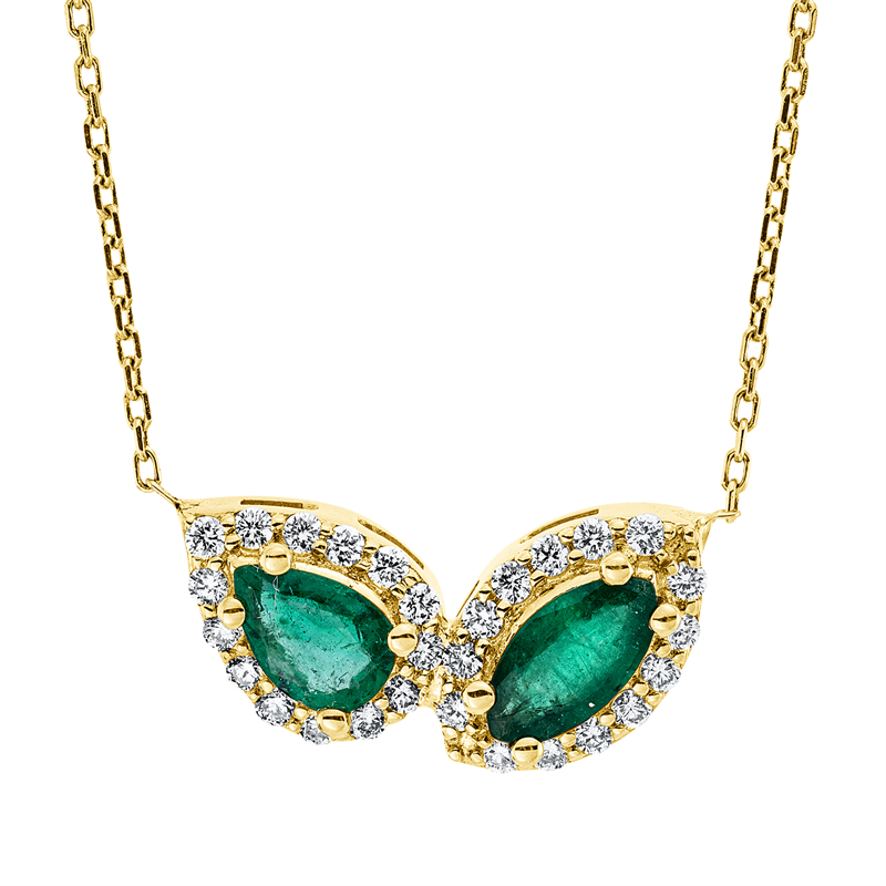 Farbstein Classic Collier Gelbgold 18kt 0,28ct