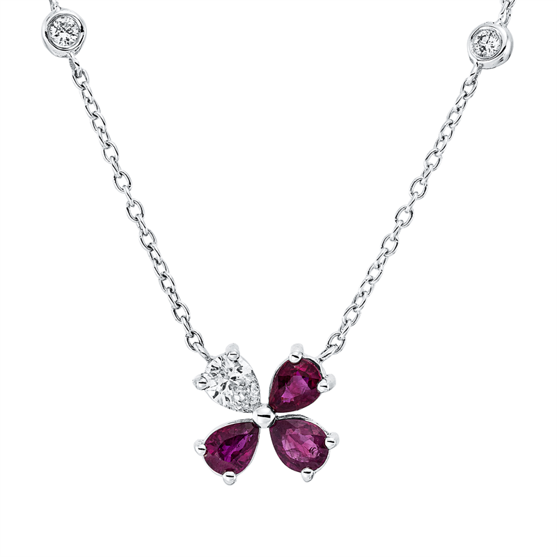 Farbstein Classic Collier Weißgold 18kt 0,25ct