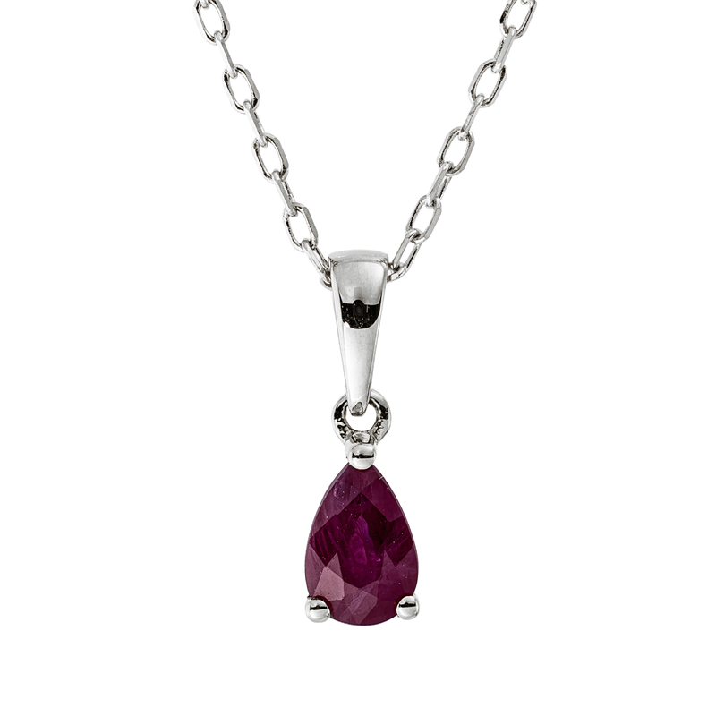 Farbstein Classic Collier Weißgold 18kt