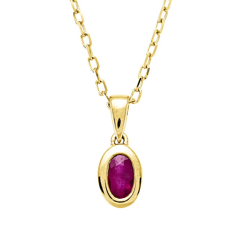 Farbstein Classic Collier Weißgold 18kt