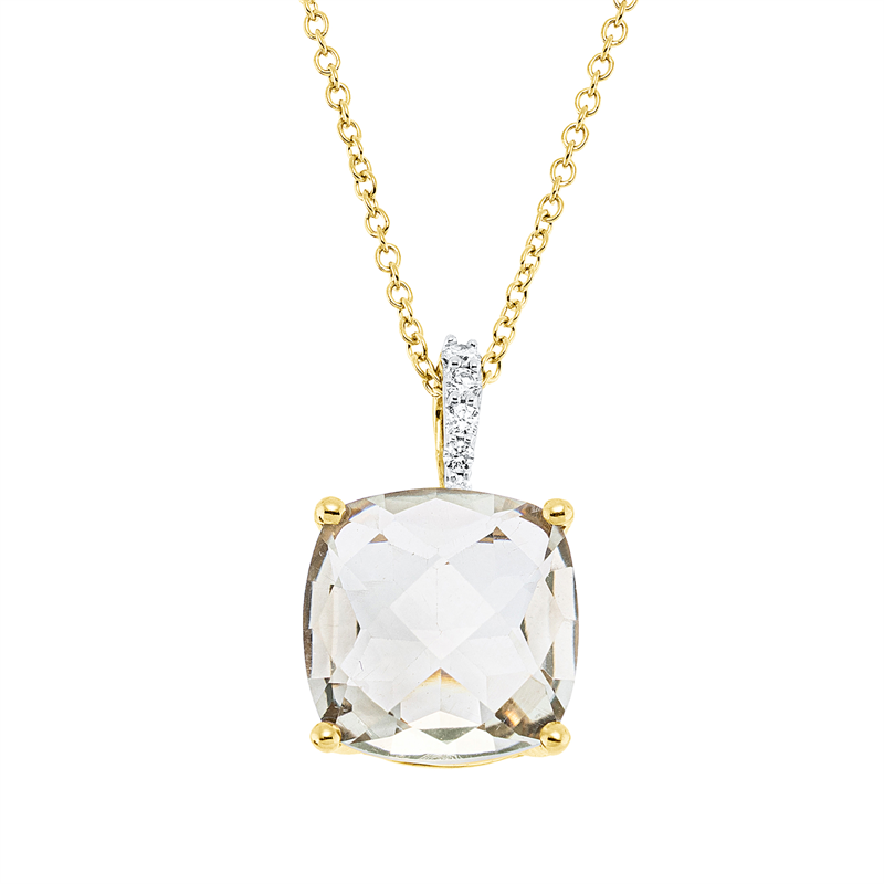 Farbstein Fashion Collier Gelbgold 18kt 0,04ct