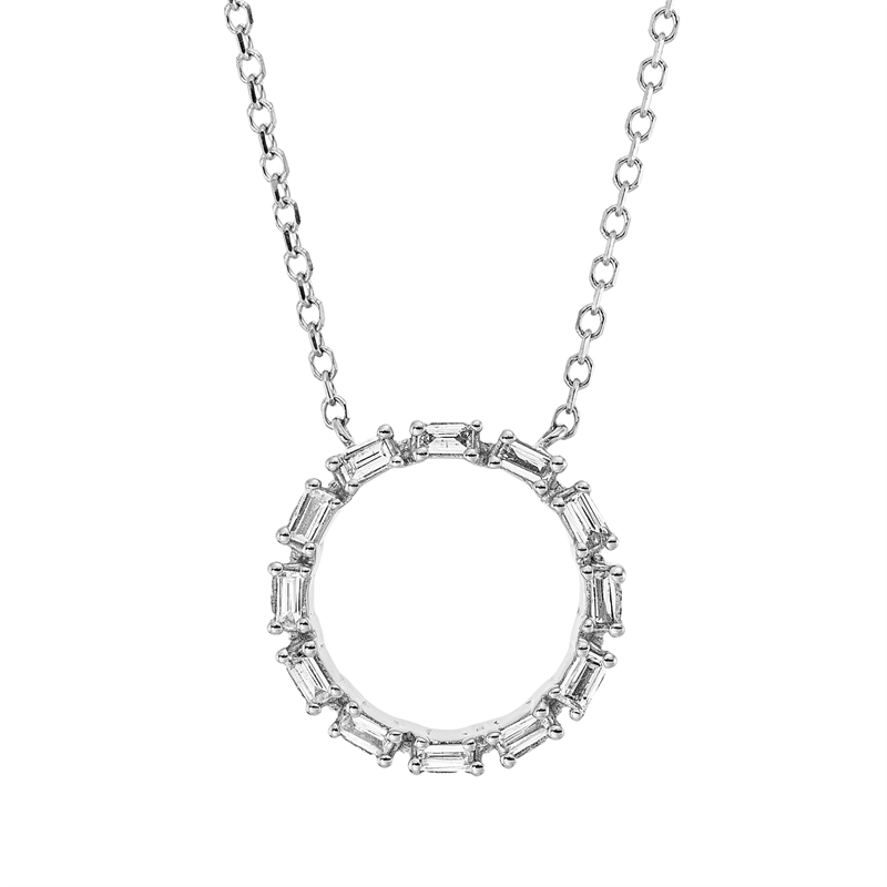 Baguette Collier Gelbgold 18kt 0,11ct