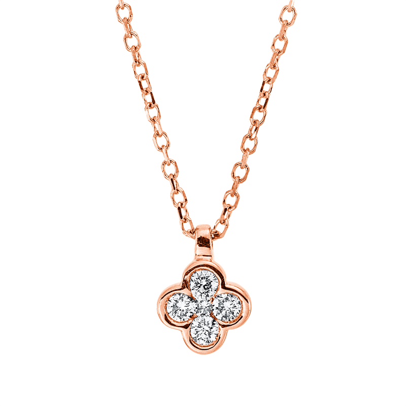 Modern Woman Collier Rotgold 18kt 0,1ct