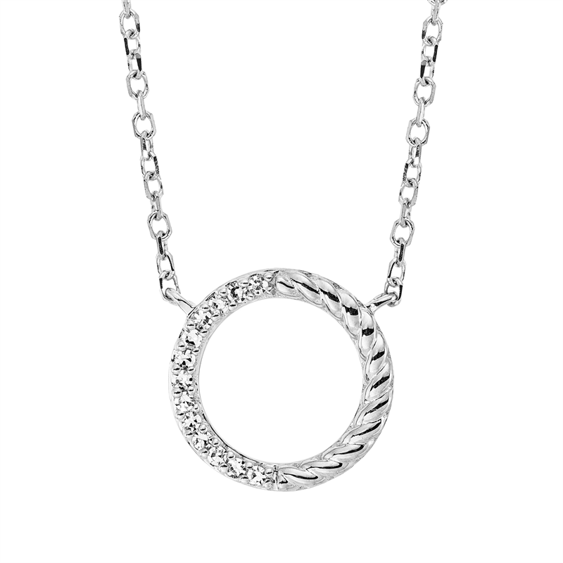 Modern Woman Collier Weißgold 18kt 0,04ct