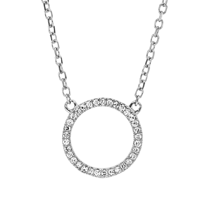 Modern Woman Collier Weißgold 18kt 0,05ct