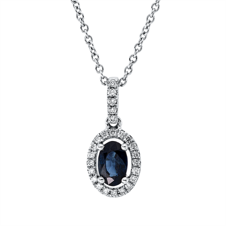 Farbstein Classic Collier Weißgold 18kt Ref-4O298