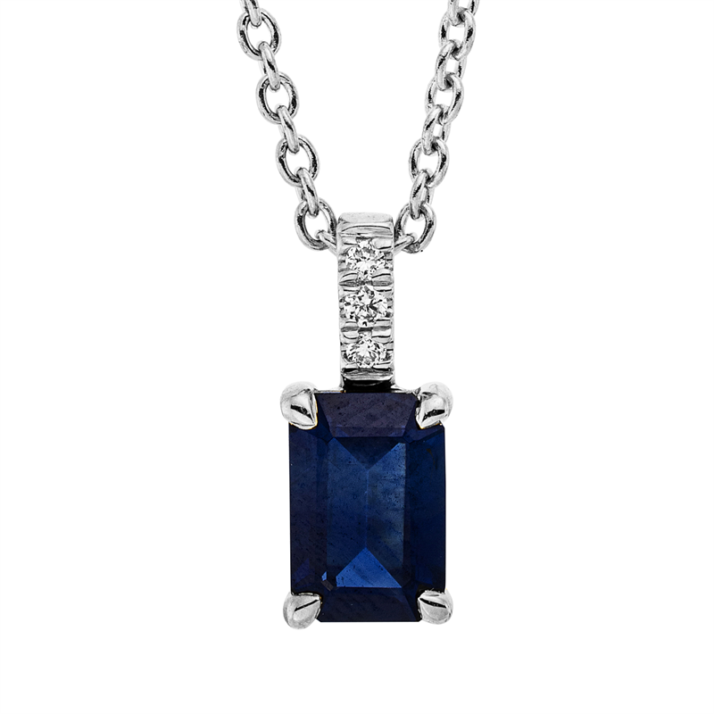 Farbstein Classic Collier Weißgold 18kt 0,01ct