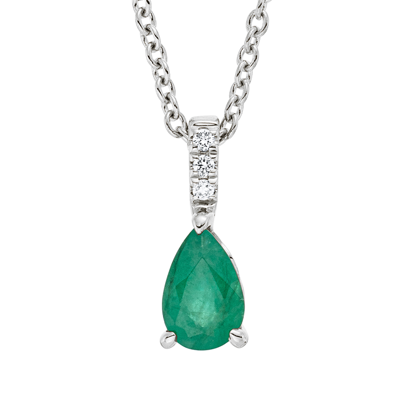 Farbstein Classic Collier Weißgold 18kt 0,02ct