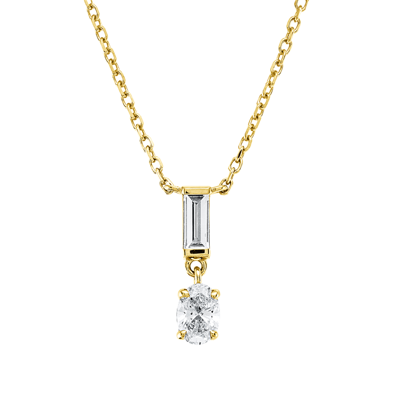 Baguette Collier Gelbgold 18kt Ref-4O379