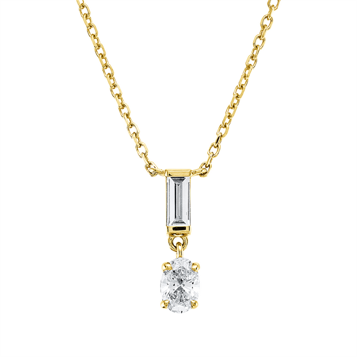 Baguette Collier Gelbgold 18kt Ref-4O379