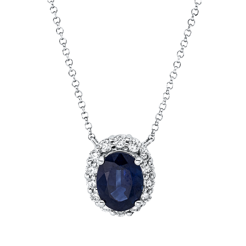 Farbstein Classic Collier Weißgold 18kt 0,29ct