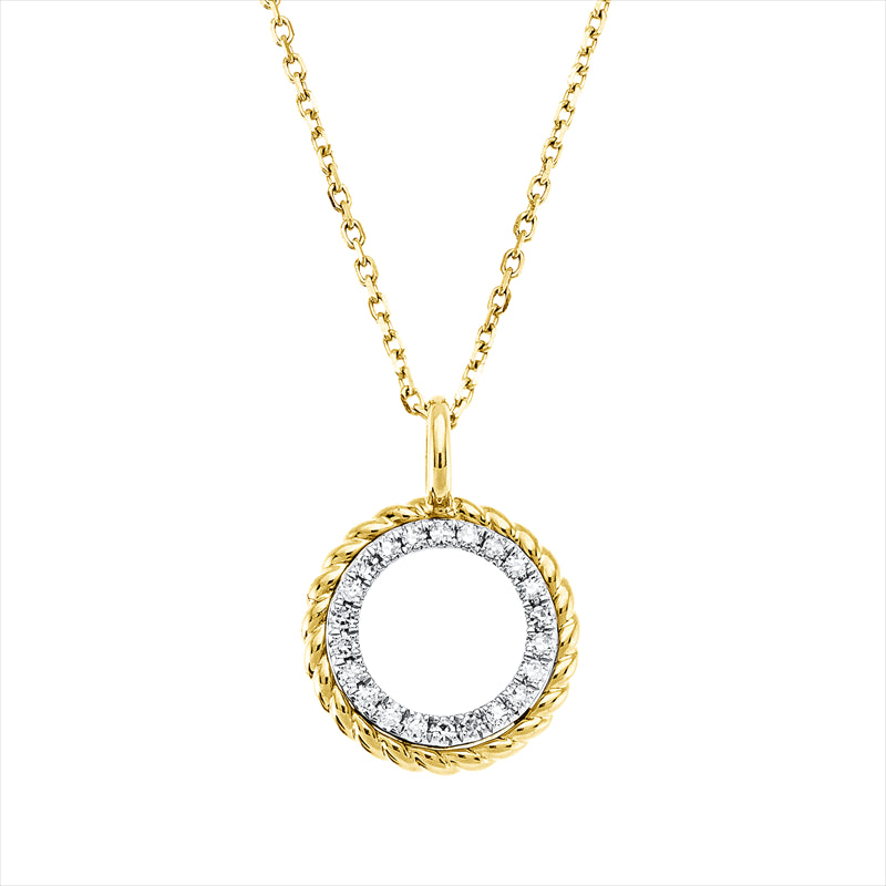 Modern Woman Collier Gelbgold 14kt 0,06ct