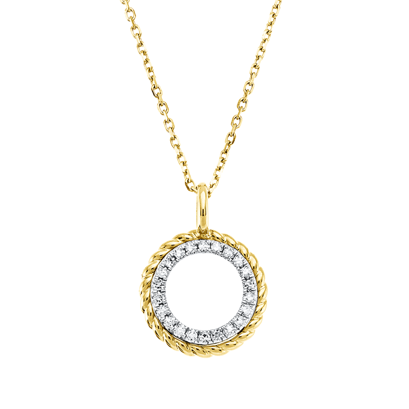 Modern Woman Collier Gelbgold / Weißgold 14kt Ref-4O473