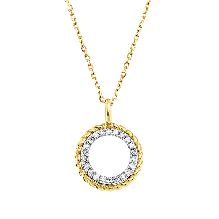 Modern Woman Collier Gelbgold / Weißgold 14kt Ref-4O473