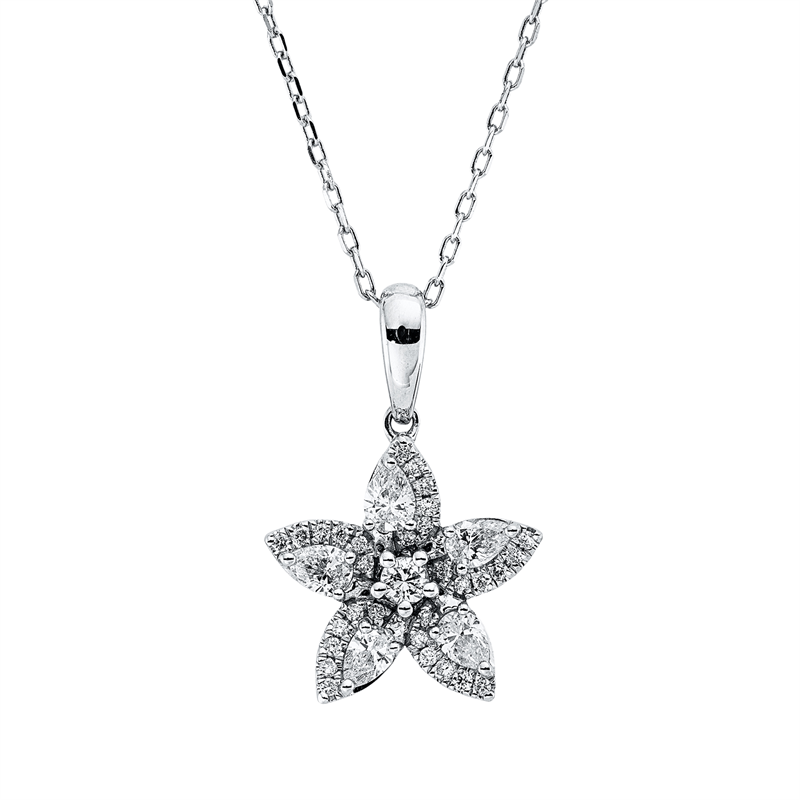 Modern Woman Collier Weißgold 14kt 0,64ct