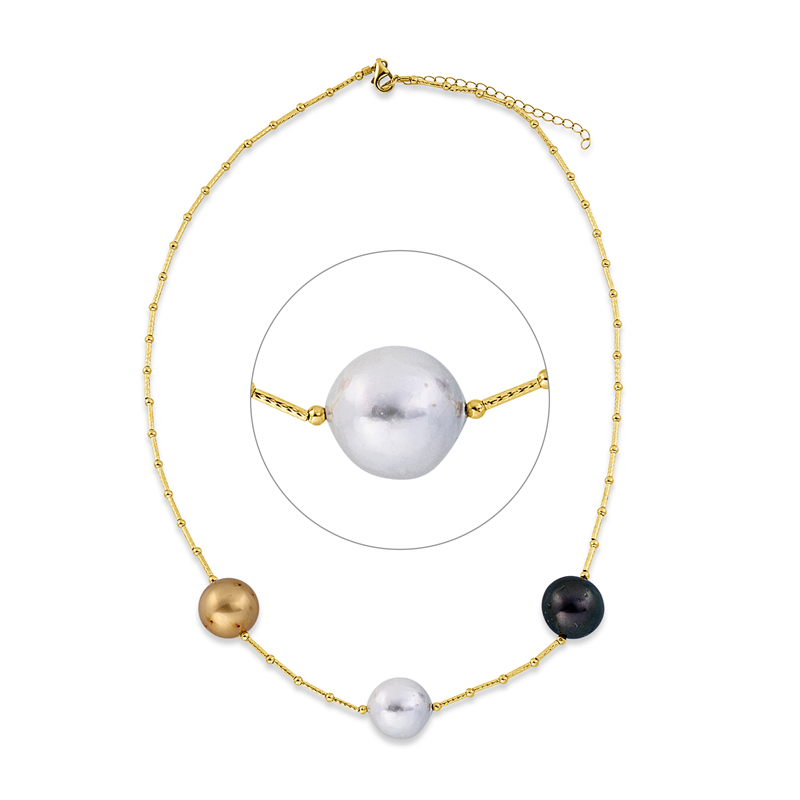 Perle Collier Gelbgold 18kt